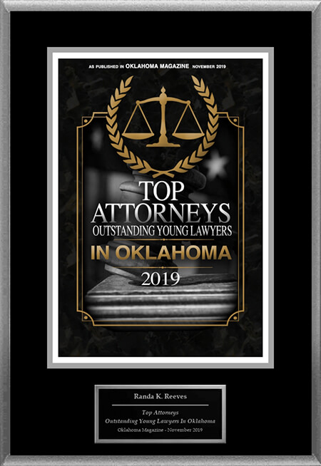 Top Attorneys Outstanding Young Lawyers in Oklahoma 2019 Randa K. Reeves Top Attorneys Outstanding Young Lawyers in Oklahoma Oklahoma Magazine November 2019
